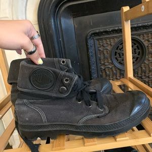 PALLADIUM BLACK COMBAT SNEAKERS